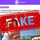 Imagem de matéria do site TVFOCO com o carimbo vermelho com a palavra FAKE